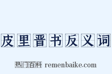 皮里晋书反义词是什么意思的图片